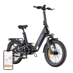   ENGWE L20 PRO 3.0 250 W-os 20 hüvelykes elektromos kerékpár (fekete)