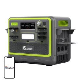 FOSSIBOT F2400 2400 W-os töltőállomás (zöld)