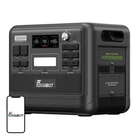 FOSSIBOT F2400 2400 W-os töltőállomás (fekete)