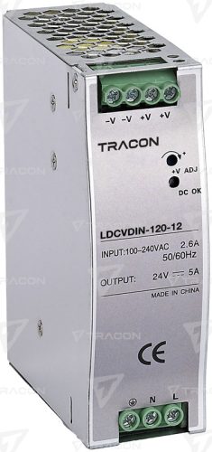 LDCVDIN-120-12 DIN sínre szerelhető tápegységszabályozható DC kimenettel