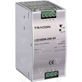   DIN sínre szerelhető tápegységszabályozható DC kimenettel