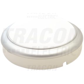 Műanyag házas LED hajólámpa ezüst kerettel, kerek