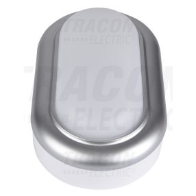 Műanyag házas LED hajólámpa ezüst kerettel, ovális