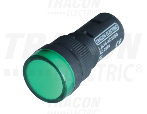 LJL16-DC230G LED-es jelzőlámpa, zöld