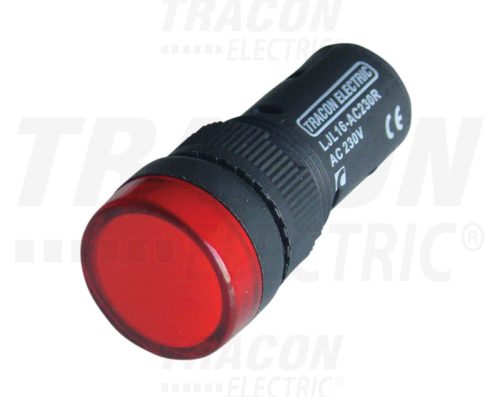 LJL16-DC230R LED-es jelzőlámpa, piros