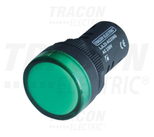 LJL22-DC230G LED-es jelzőlámpa, zöld