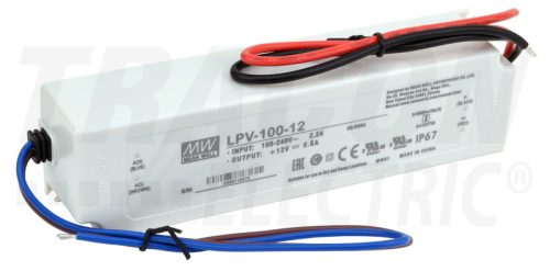 LPV-100-12 Műanyag házas LED meghajtó