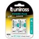 Uniross 1,5V LR03/AAA/mikró tartós alkáli elem POWER PLUS 4db/csomag