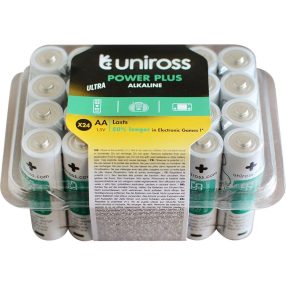   Uniross 1,5V LR6/AA/ceruza tartós alkáli elem POWER PLUS BOX 24db/csomag