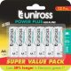 Uniross 1,5V LR6/AA/ceruza tartós alkáli elem POWER PLUS 12db/csomag