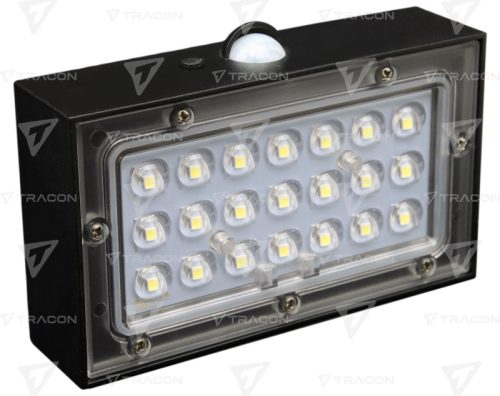 LSBB3W Napelemes LED fali világítótest mozgásérzékelővel, fekete