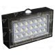 LSBB3W Napelemes LED fali világítótest mozgásérzékelővel, fekete