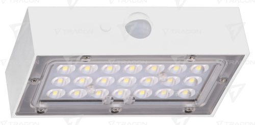 LSBW3W Napelemes LED fali világítótest mozgásérzékelővel, fehér