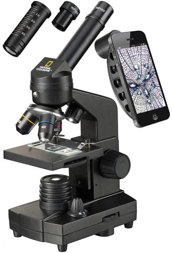 Bresser National Geographic 40x–1280x mikroszkóp okostelefon-adapterrel