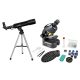 Bresser National Geographic készlet: 50/360 AZ teleszkóp és 40x–640x mikroszkóp