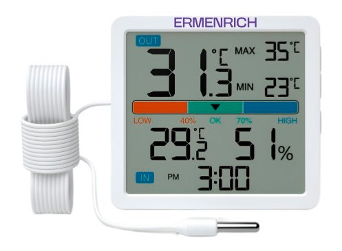 Ermenrich Report WR10 hőmérséklet- és páratartalom-mérő
