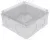 Elektronikai doboz, világos szürke, átlátszó fedéllel