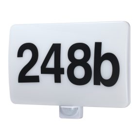   Házszám világító tábla mozgásérzékelővel, számokkal