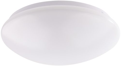 Védett kerek falilámpa, opál bura, fehér