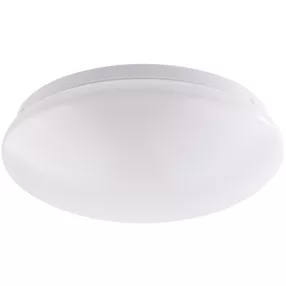 Védett kerek falilámpa, opál bura, fehér