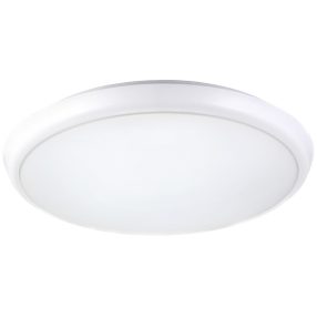 Mozgásérzékelős kerek fali lámpatest, fehér