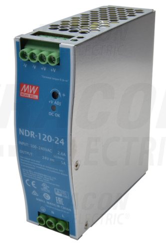 NDR-120-24 DIN sínre szerelhető tápegység szabályozható DC kimenettel