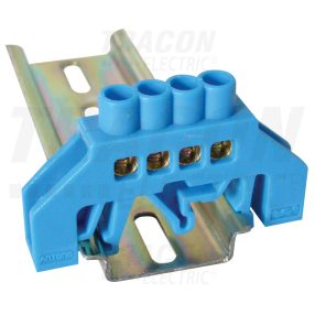 Szigetelt földelősín (N/PE), kék