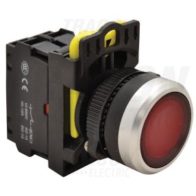 Világító nyomógomb, piros