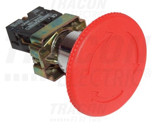 NYG442P30T Tokozott reteszelt gombafejű vészgomb, piros, elfordítással
