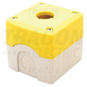 Összeállított tokozat nyomógombokhoz, sárga, 1-es