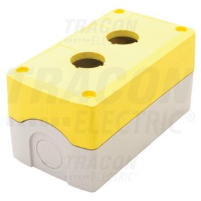 Összeállított tokozat nyomógombokhoz, sárga, 2-es