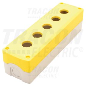 Összeállított tokozat nyomógombokhoz, sárga, 5-es