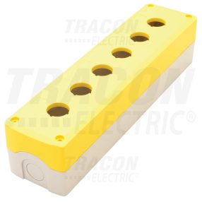 Összeállított tokozat nyomógombokhoz, sárga, 6-es