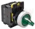 Világítókaros kapcsoló, zöld,LED, kétállású, rugóvissza