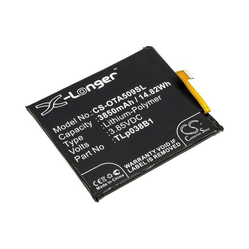 AlcatelTLp038B1, CAC3860004C1 3.85V 3850mAh utángyártott RealPower Li-Polymer akku