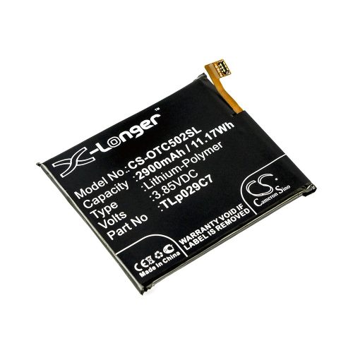 Alcatel TLp029C7 3.85V 2900mAh utángyártott RealPower Li-Polymer akku