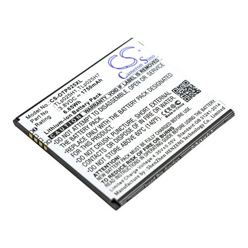 AlcatelTLp025H7, TLp025H1 3,8V 1750mAh utángyártott RealPower Li-ion akku