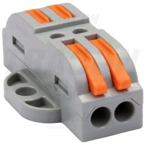 Csavar nélküli vezetékösszekötő, toldó, nyitható