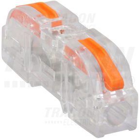   Csavar nélküli vezetékösszekötő, toldó, nyitható, átlátszó