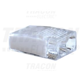 Csavar nélküli vezetékösszekötő, átlátszó/fehér