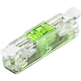   Csavar nélküli vezetékösszekötő, toldó, nyitható, átlátszó