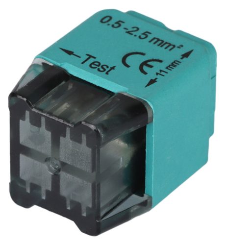 Csavar nélküli vezetékösszekötő, zöld