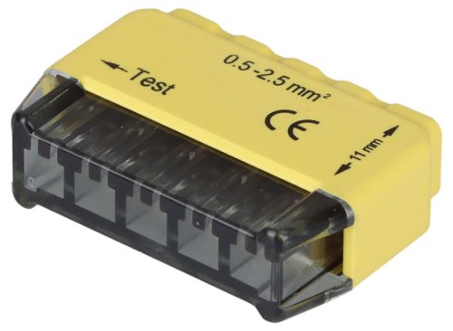 Csavar nélküli vezetékösszekötő, sárga