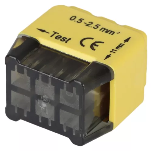 Csavar nélküli vezetékösszekötő, sárga