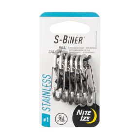 S -Biner® acél dupla karabiner #1 - 6-os csomag - acél