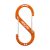 S -Biner® alumínium dupla karabiner #4 - Orange