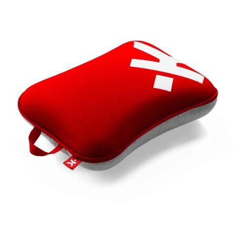 SKROSS Ultra-kényelmes, memóriahabbal készült utazópárna mosható huzattal, piros - fehér