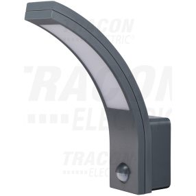 Mozgásérzékelős fali lámpatest, ívelt forma, antracit