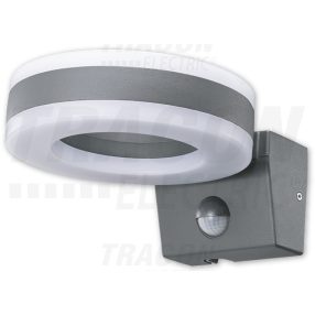 Mozgásérzékelős fali lámpatest, gyűrű forma, antracit