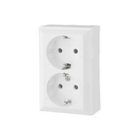   GAO 0311H Business Line IP20 2 férőhelyes földelt aljzat, 2 férőhelyes földelt csatlakozóaljzat, beltéri, 230 V~ / 50 Hz / 16 A, fehér